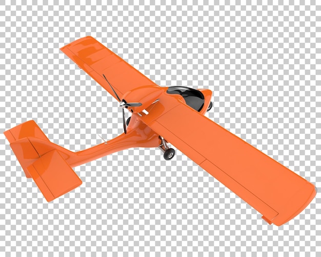 Airplane on transparent background. 3d rendering - illustration