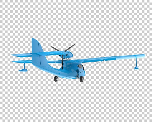 Airplane on transparent background. 3d rendering - illustration