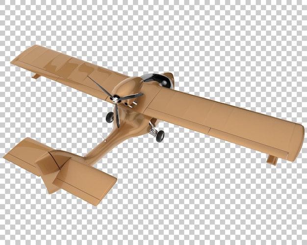 Airplane on transparent background. 3d rendering - illustration