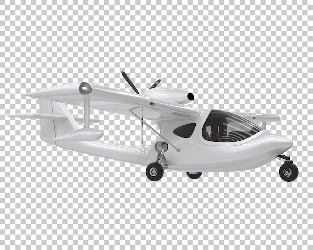 Airplane on transparent background. 3d rendering - illustration