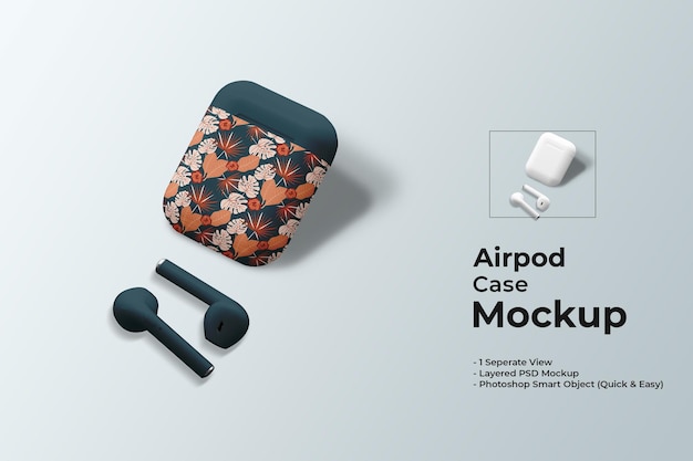 Mockup di custodia per airpod