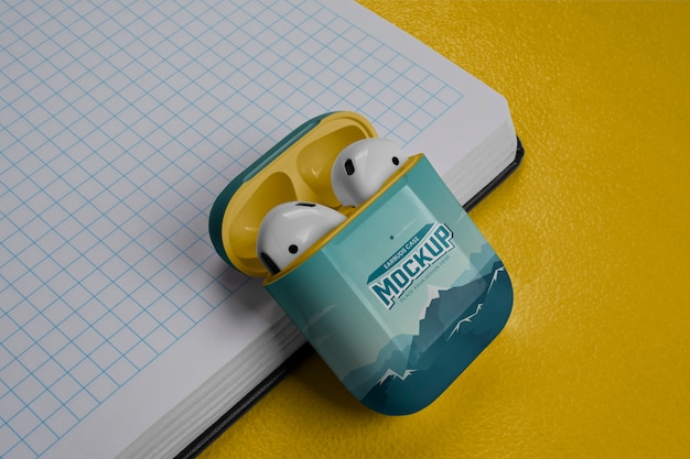 PSD mockup della custodia per airpods