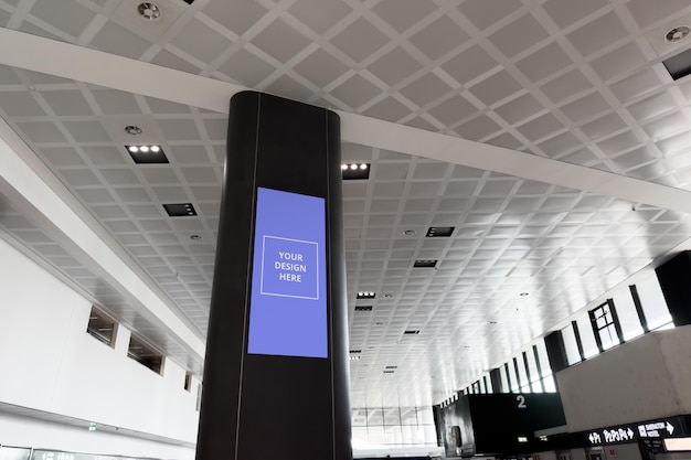 PSD airport adv banner mockup