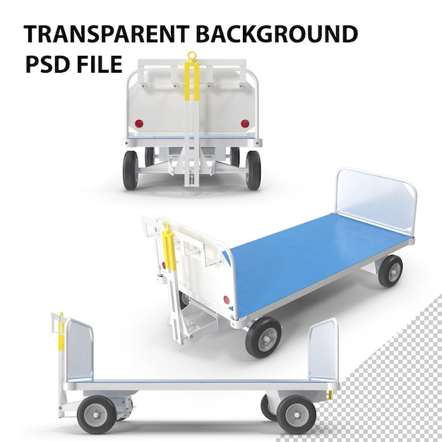 PSD airport baggage cart png