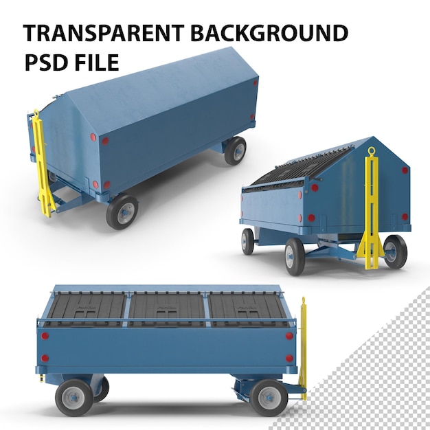 PSD airport baggage cart png