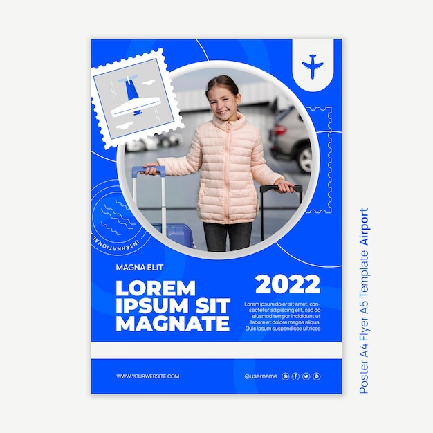Airport company  poster template