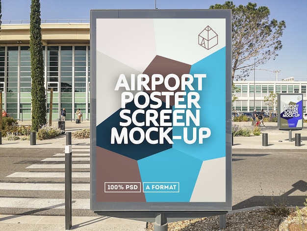 PSD schermata poster aeroporto