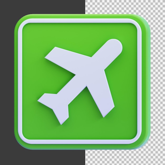 airport sign 3d graphic illustration