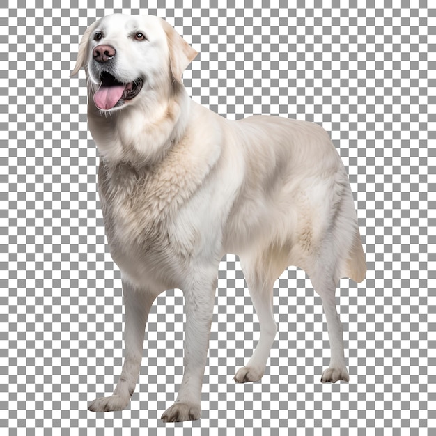 PSD akbash dog breed isolated on transparent background