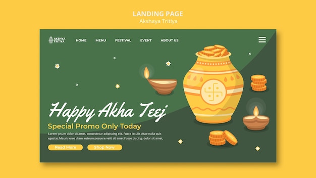 PSD akshaya tritiya landing page template