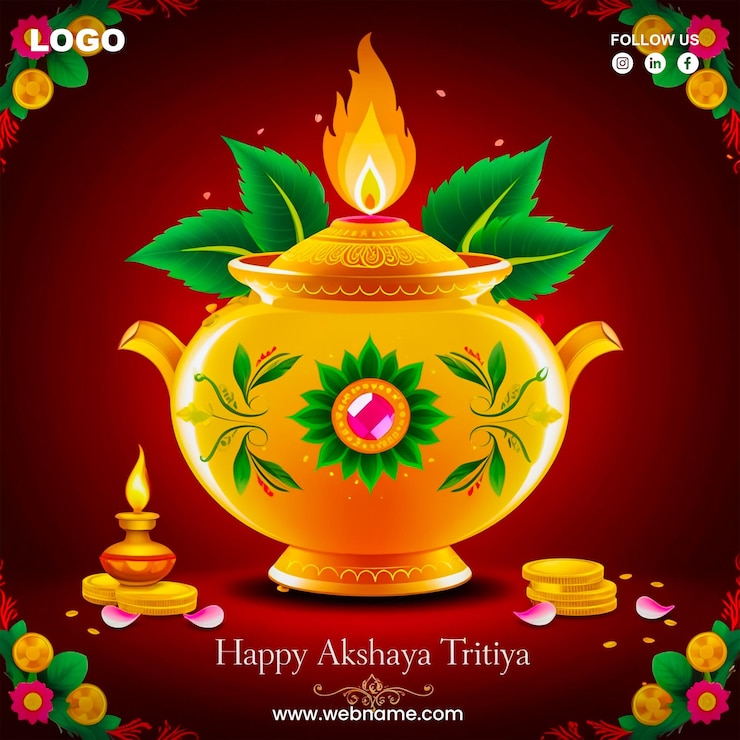 PSD अक्षय तृतीया सोशल मीडिया पोस्ट