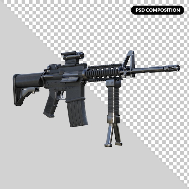 Aktywa wojskowe na białym tle renderowania 3d