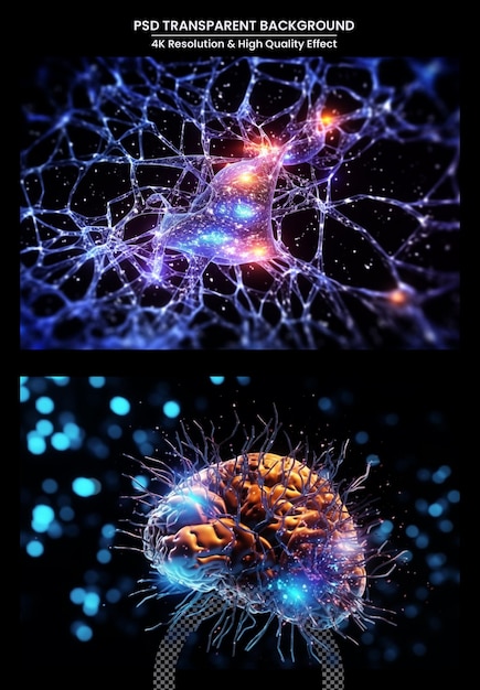 PSD aktywne komórki nerwowe 3d