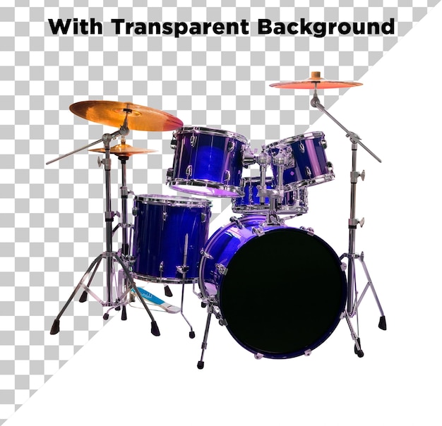 Akustyczny zestaw perkusyjny lub elektryczny zestav perkusji lub instrument muzyczny PNG PSD na przezroczystym tle