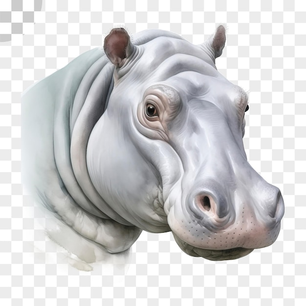 Akwarel Hippo PNG