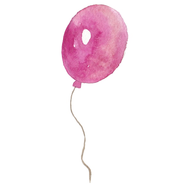 Akwarela malowane balon Ręcznie rysowane wakacje element projektu na białym tle
