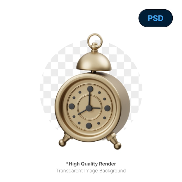 PSD alarm clock 3d icon premium psd