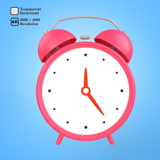 PSD alarm clock 3d icon