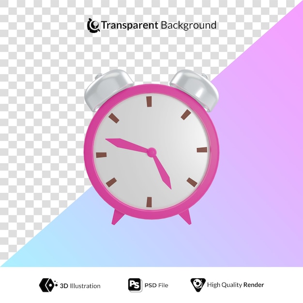 Alarm clock 3d illustration