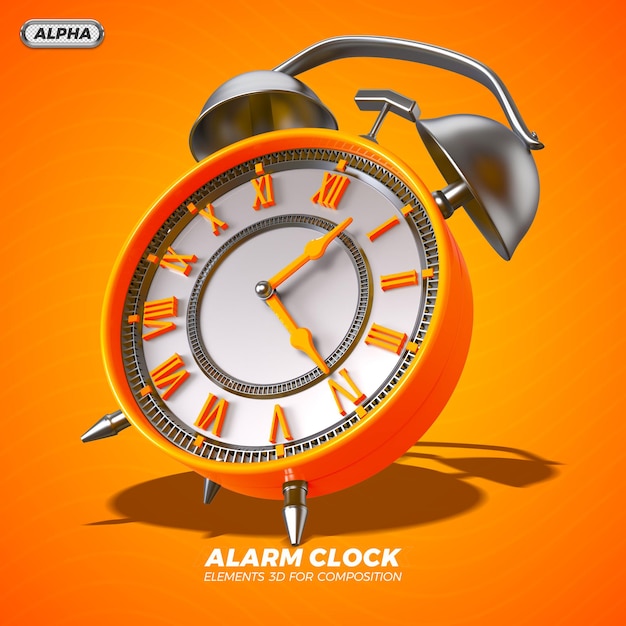 alarm clock 3d render