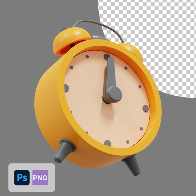 Alarm clock bottom view 3d icon