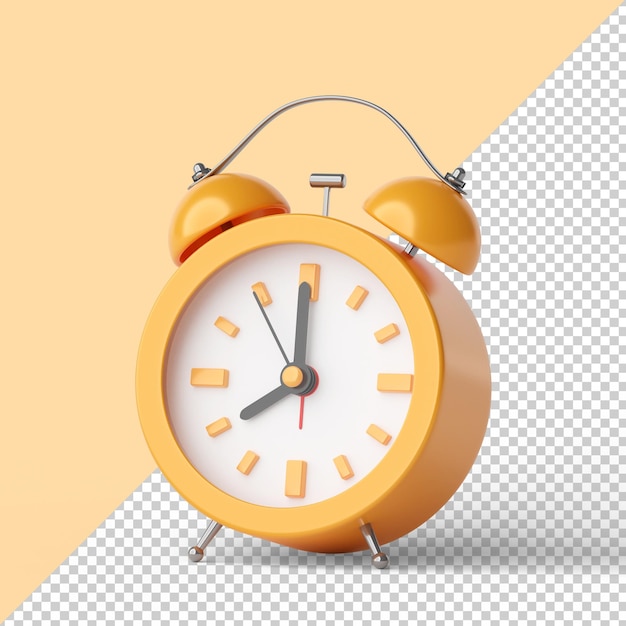 Alarm clock isolated 3d render