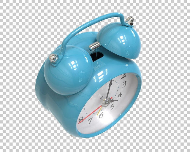 alarm clock isolated on transparent background 3d rendering illustration