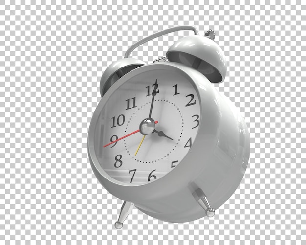 alarm clock isolated on transparent background 3d rendering illustration