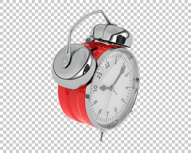 alarm clock isolated on transparent background 3d rendering illustration