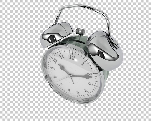 alarm clock isolated on transparent background 3d rendering illustration