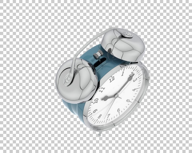 alarm clock isolated on transparent background 3d rendering illustration
