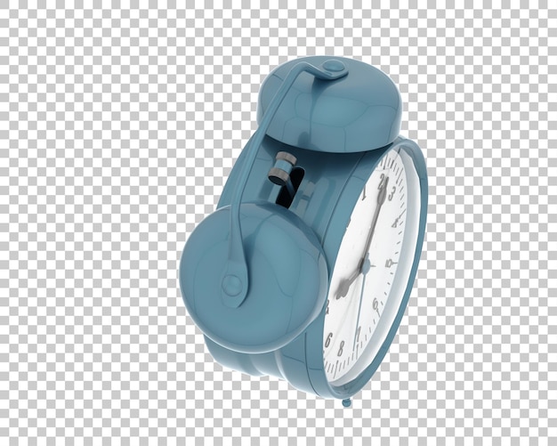 alarm clock isolated on transparent background 3d rendering illustration