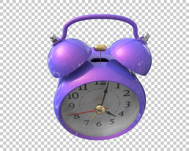 PSD alarm clock isolated on transparent background 3d rendering illustration