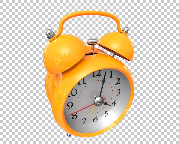 PSD alarm clock isolated on transparent background 3d rendering illustration