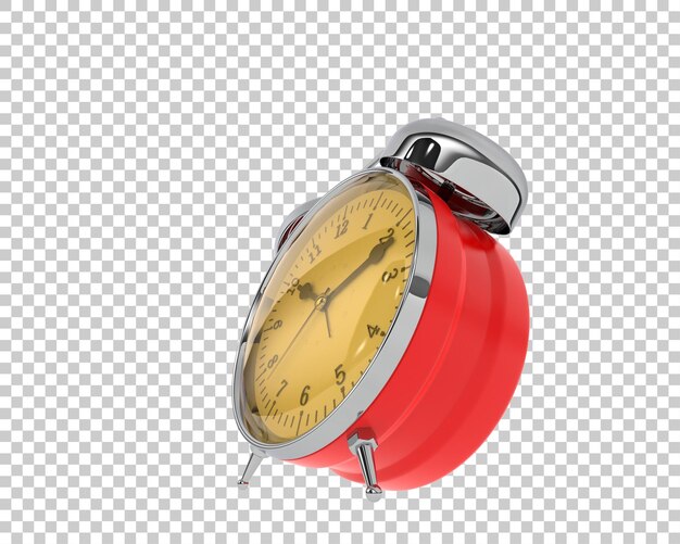 PSD alarm clock isolated on transparent background 3d rendering illustration