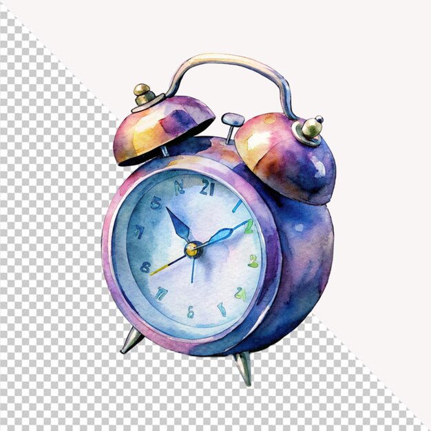 PSD alarm clock on transparent background