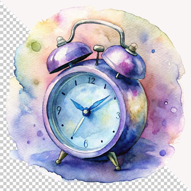 PSD alarm clock on transparent background