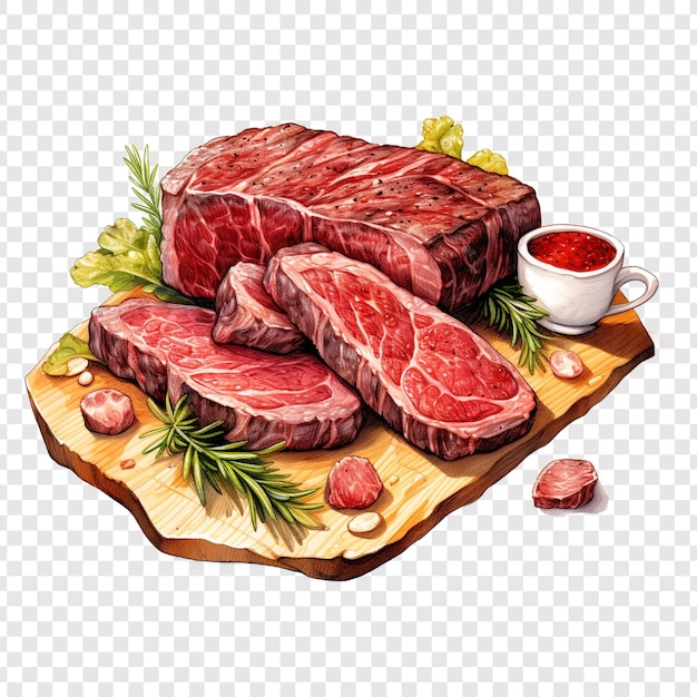 Alberta beef isolated on transparent background