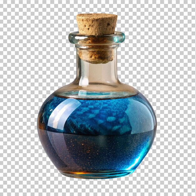 PSD alcohol bottle on transparent background