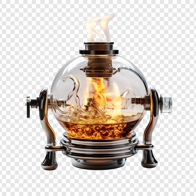 PSD alcohol burner isolated on transparent background