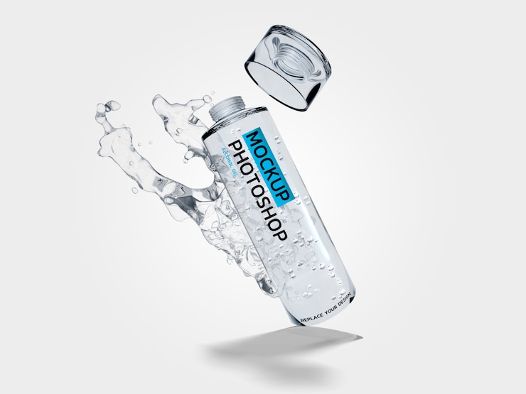 Alcohol Gel Corona Virus Mockup 3D Rendering Design