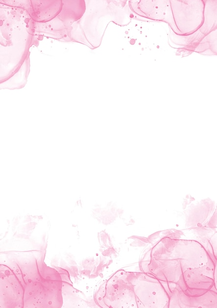 PSD alcohol ink illustration with transparency overlay pink color