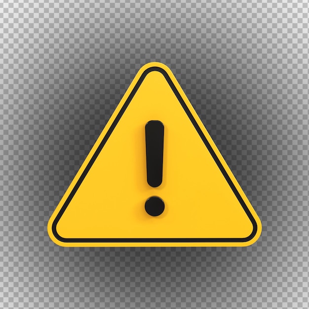 alert or warning signs of high voltage hazard isolated on a transparent background