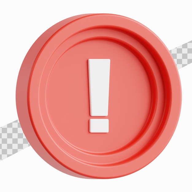 alert symbol 3d render illustration