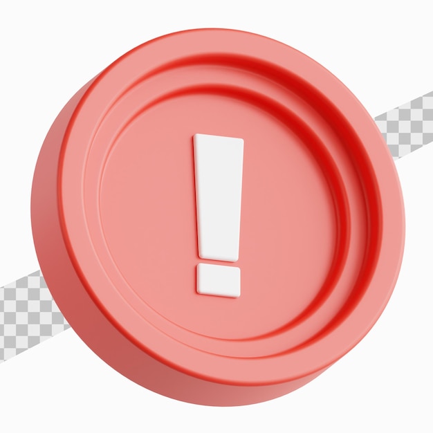 alert symbol 3d render illustration