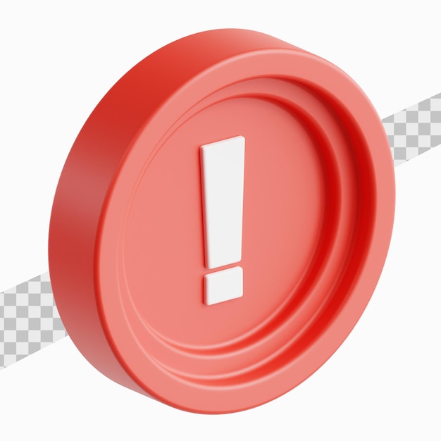 alert symbol 3d render illustration