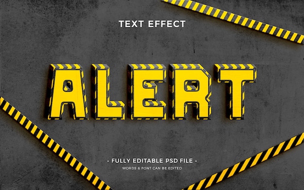 alert text effect