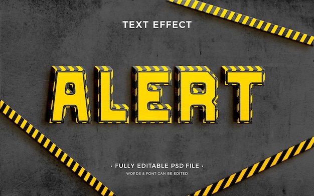 PSD alert text effect