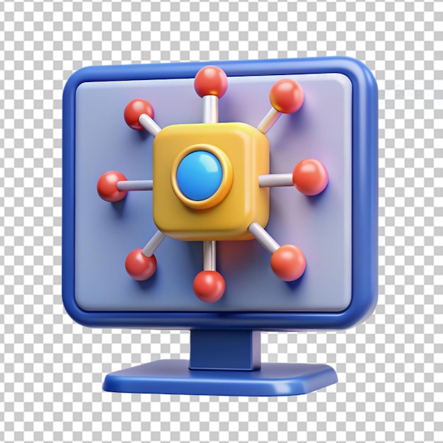 PSD alert and warning icon 3d rendering