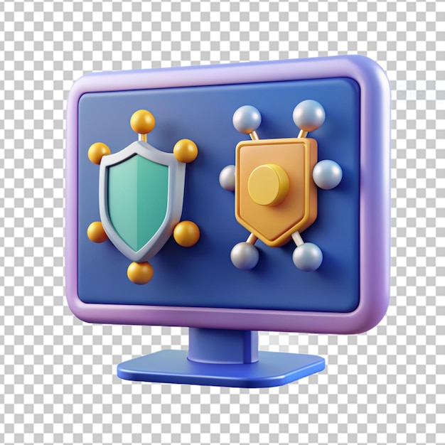 PSD alert and warning icon 3d rendering